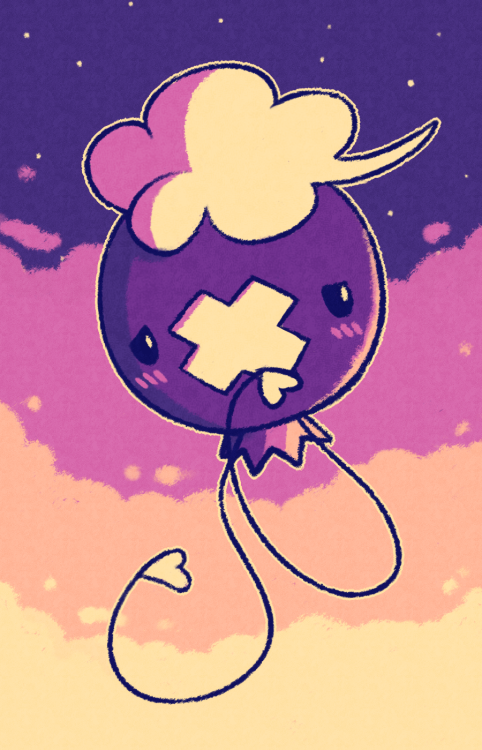 henzolin: Pallet challenge #3: A bashful Drifloon for emireeto with pallet #1 Enjoy!