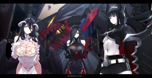 The are the BIG three Albedo . Friedrich der große . Black Gold Saw  #overlord_anime x #A