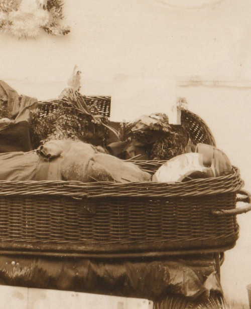  “Body By Wisconsin” - a “dummy” in a footballer’s uniform laid out in a wicker ca