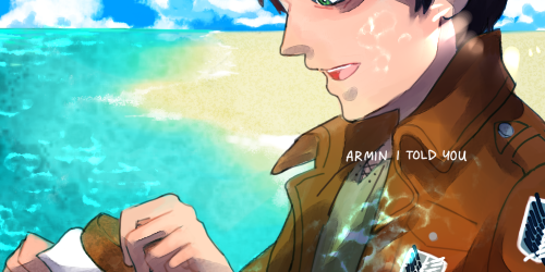 gracejo413:  oops my hand slipped  idk why but I keep thinking Armin is going to get killed off and aeugh why do I do this to myself 