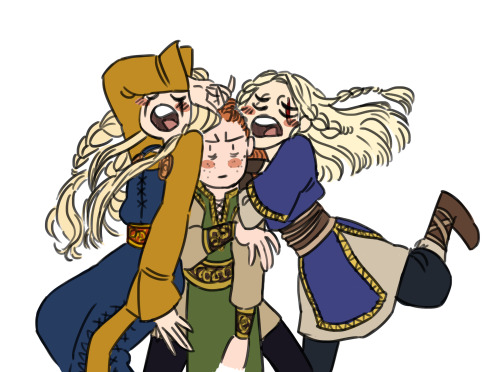 A draw the squad meme with Boda, Solveig and Siggy.Sig and Boda : Oh save us Solveig! You’re so amaz