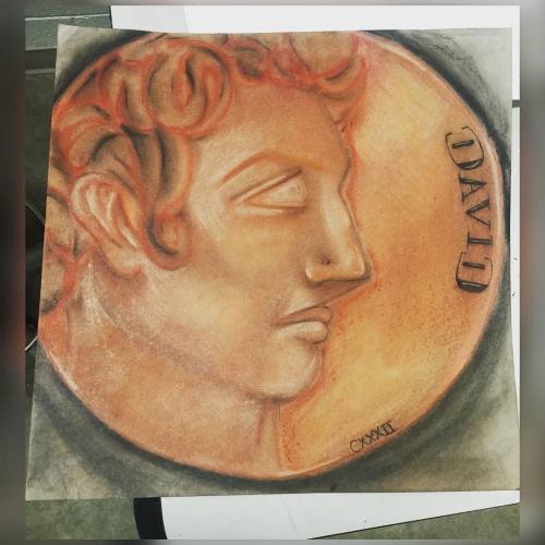 The finish David Roman coin..I’m in love with it…#finish #project #sketch #sepia #love 