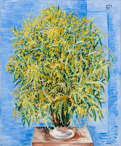 lefildelhorizon:Moïse KISLING, Bouquet de mimosas, 1946