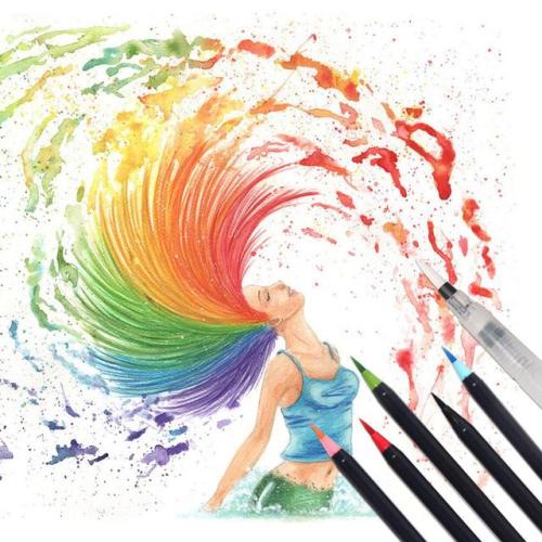 ALL THE JOY OF WATERCOLOR, WITH NONE OF THE ANNOYING SET-UP!