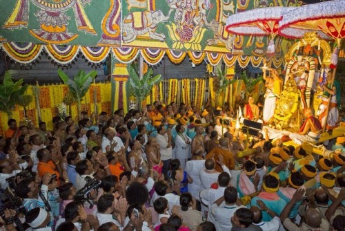 Bharmotsava festival at Tirumala , Sri Venkateswara Hamsa Vahana, as Vidhyalakshmi.