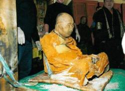 sixpenceee:  THE MAGICAL MUMMY In life, Dashi-Dorzho Itigilov was a monk. One night in 1927, he told his students and fellow monks that his time had come to pass from this life into another, before asking them to join him in meditation. The story goes