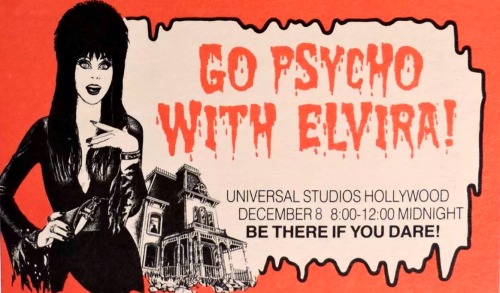 zgmfd: “Go Psycho With Elvira” Universal Studios/Bates Motel Party Sweepstakes ticket (1