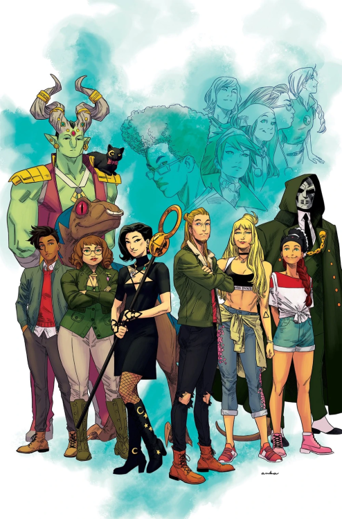 Runaways (2017) #38textless cover by Kris Anka + variant by Adrian Alphona