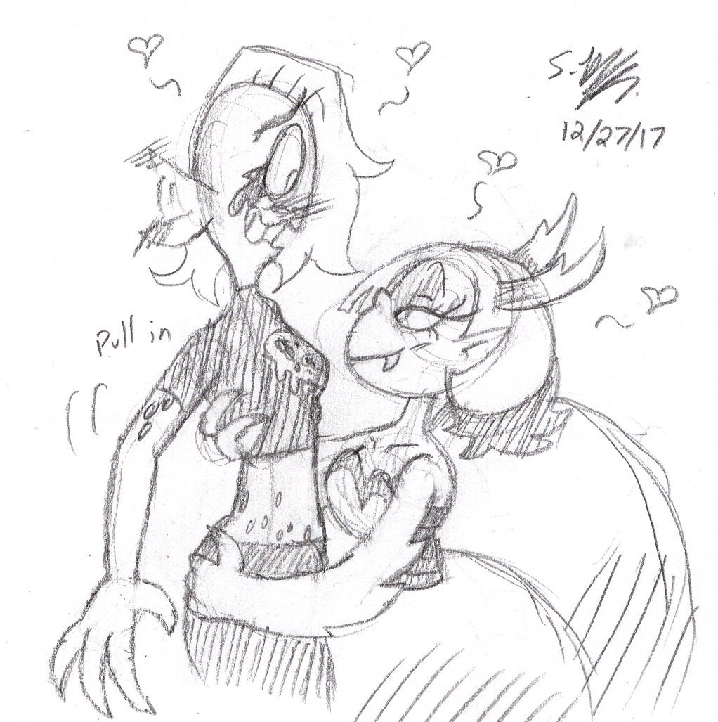 chillguydraws: thisbelongsto-nohbodys: Just a quick flirty Hekapoo with Dominator