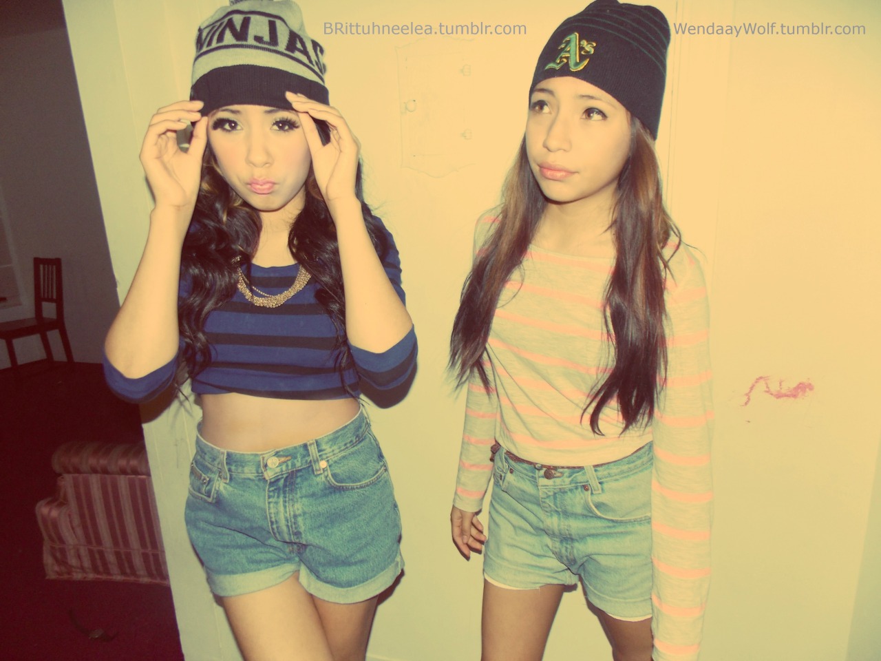 brittuhneelea:  My sister http://wendaaywolf.tumblr.com/ and i &lt;3 