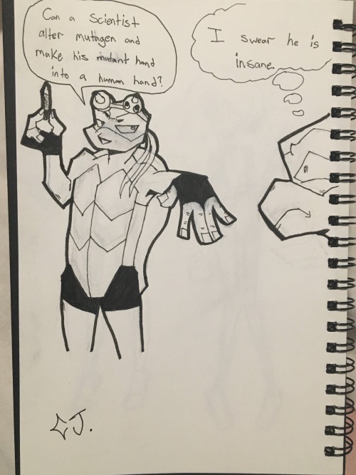 A Comic With My Own Iteration Of Tmnt With Donnie Showing Leo His Human Hands.