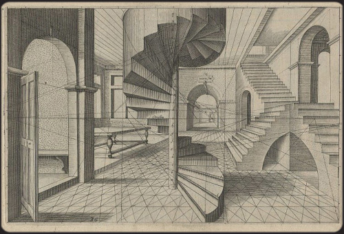 Hans Vredeman de Vries (Dutch, 1527-1606)from The Book of Perspective, published 1604-1605: Imaginar