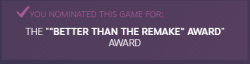 doctornsara: Cmon people, we gotta use the write in award for the Steam Awards for good… Let us all Shame EA further. HERE IS THE STORE PAGE TO VOTE  off topic, but fuck EA. I wanted to play the campaign so bad, but I can’t support this microtransaction