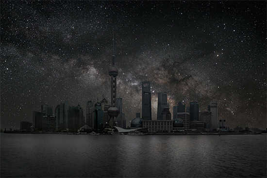 escapekit:  Darkened Cities French photographer Thierry Cohen imagines what some