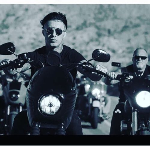 Ronnie along with his dad and his bike club. #firqueen #followme #ronnieradke #ronnieradkefans #fir 