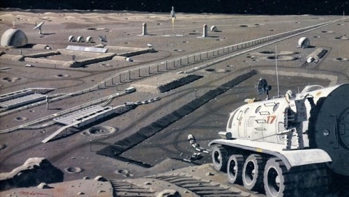 “Atomic Era” sci-fi art by illustrator Pierre Mion.