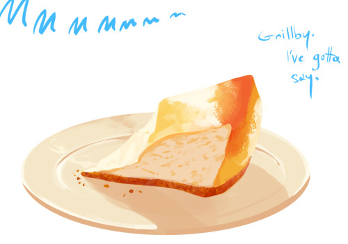 sansybones:  iscoppie:  come on Grillby, be game   oh my gosh*lies down*That’s maybe the best drawn piece of cake I’ve ever seen????? 