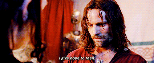 elijahwood:“Onen i-Estel Edain.””Ú-chebin estel anim.”