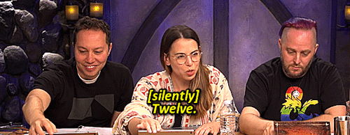 [A Gifset Of Sam Riegel And Laura Bailey On The Set Of Critical Role, With Appearances By Taliesin Jaffe