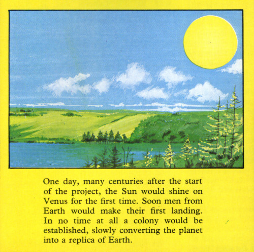 Hypothetical Venusian terraforming process and fanciful outdated biosphere concept, from the 1985 ch