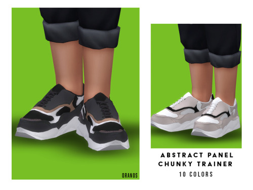 Abstract Panel Chunky Trainer (Child) - New Mesh- 10 Colors- HQ mode compatible- Shadow,Specular and