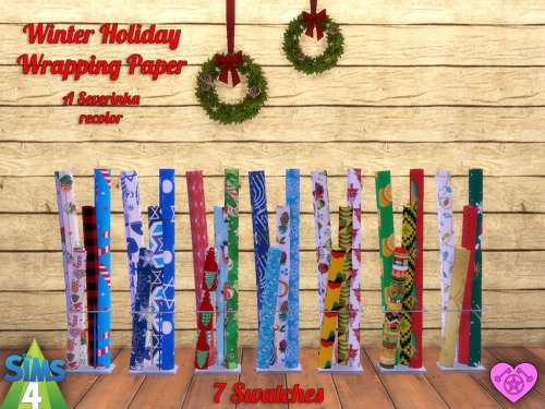 Winter Holiday Wrapping Paper - A Severinka Recolor by meI wanted some more wrapping paper clutter i