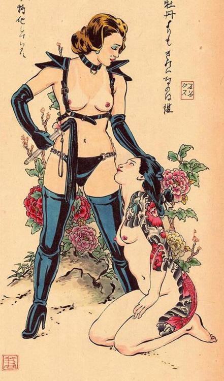 felixdeon:Love and Leather in Japan. You can find these paintings as prints in my Etsy shop. Click o