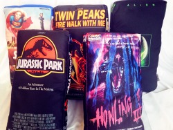 littlealienproducts:  These pillows are 9&quot;x16&quot; and can be custom made with your favorite movie. More details at theUFOparty.etsy.com