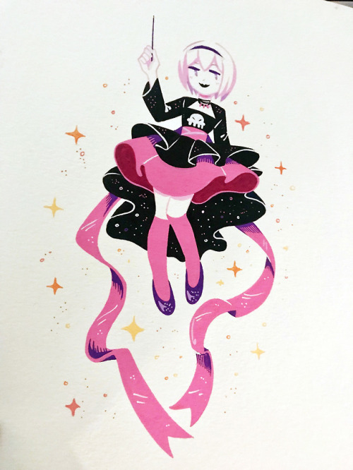 carnivorouscormorant: commission sample! i’ll be taking acrylic paint commissions at anime bos