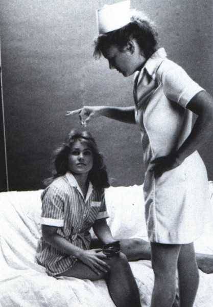 scot1947: Candy Striper gets spanked by senior nurse after being caught smoking.Nu West