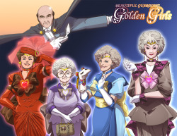 gaynerds: Fighting evil by moonlight, Eating cheesecake by the daylight…Reblogging this in commemoration of the 30th anniversary of the Golden Girls!Artist: http://sparklearmy.deviantart.com/ 