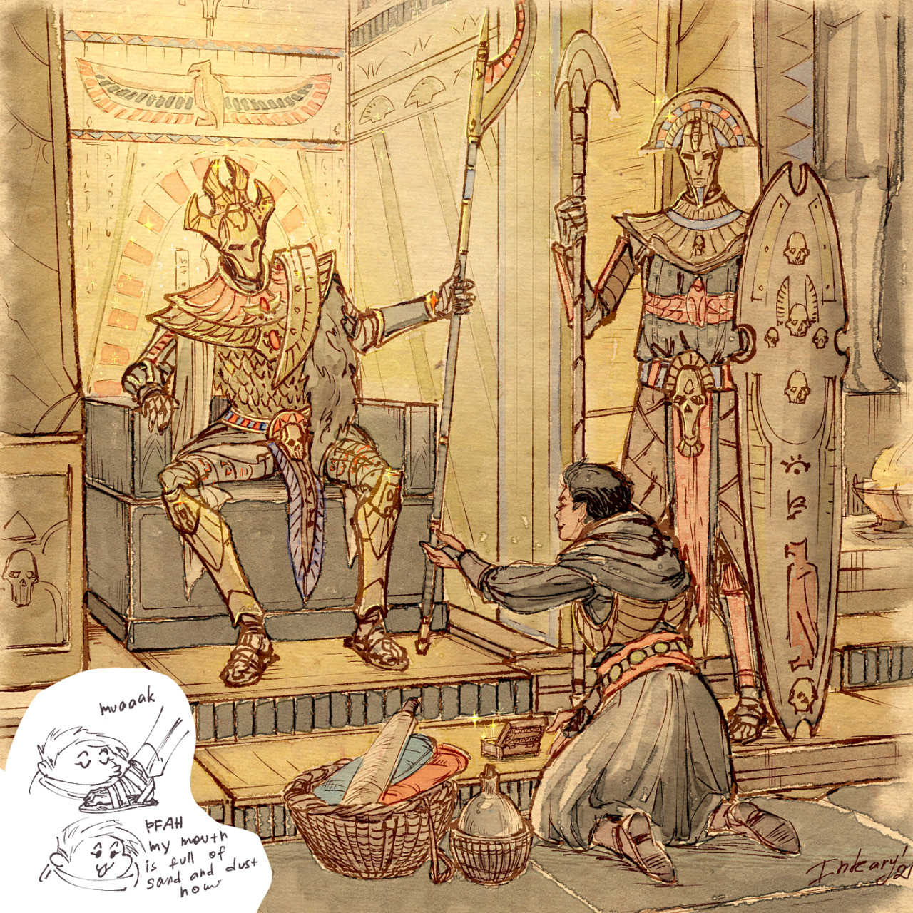 Inkary's Tomb King Art : r/WarhammerFantasy