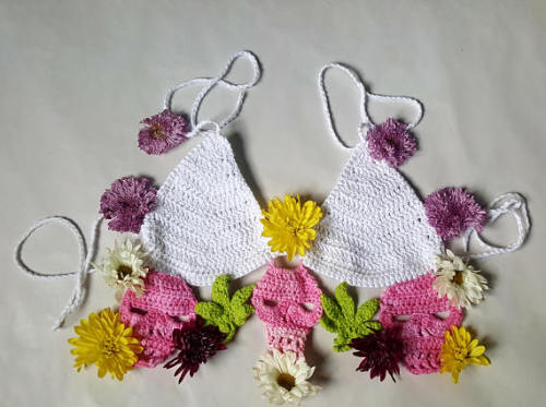 littlealienproducts:Crochet Festival Tops by The Opal Cicada