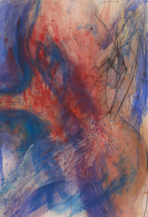 thunderstruck9: Rita Ackermann (Hungarian/American, b. 1968), Fire By Days XXI, 2012. Oil, pigments,