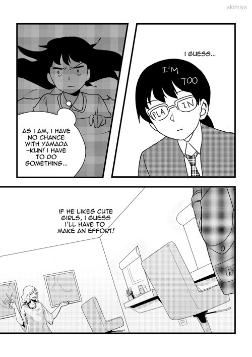 akimiya:  (reads RIGHT to LEFT) Real Life Shoujo Manga:  where things take a turn for the realistic. Chapter One: Naomi’s Great Transformation (10pg) - 2013 Hope everyone’s doing well! Belated holiday greetings from me, since my Internet has been