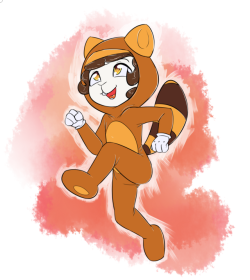 alasou: Tanooki bun Suggested by @notenoughapples after I asked for costumes/outfits ideas for my bun. Tanooki costume from Mario.  x3