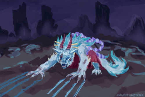 Yamato In Hybrid Human-divine Wolf Form
