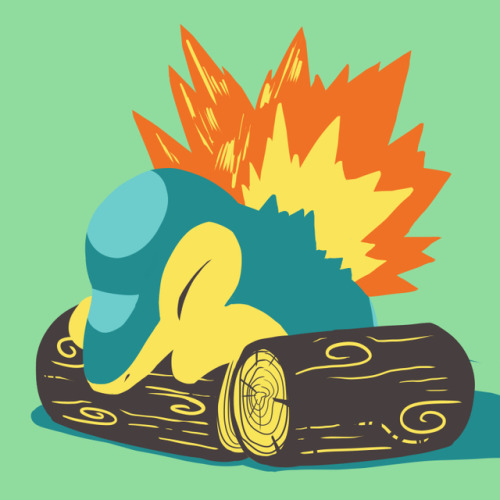 kiwiburrr: Day 4: Favorite fire starter I will forever draw cyndaquil as a fireplace