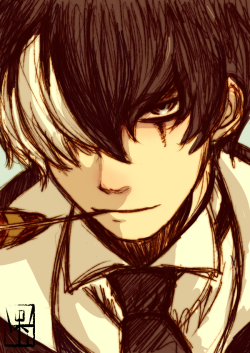 kaioutii:  Old sketch of Blackquill *-* ..