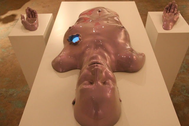 nearlya:  Angela Lergo.   i give you my heart,  ground stone, epoxy resin, wax,