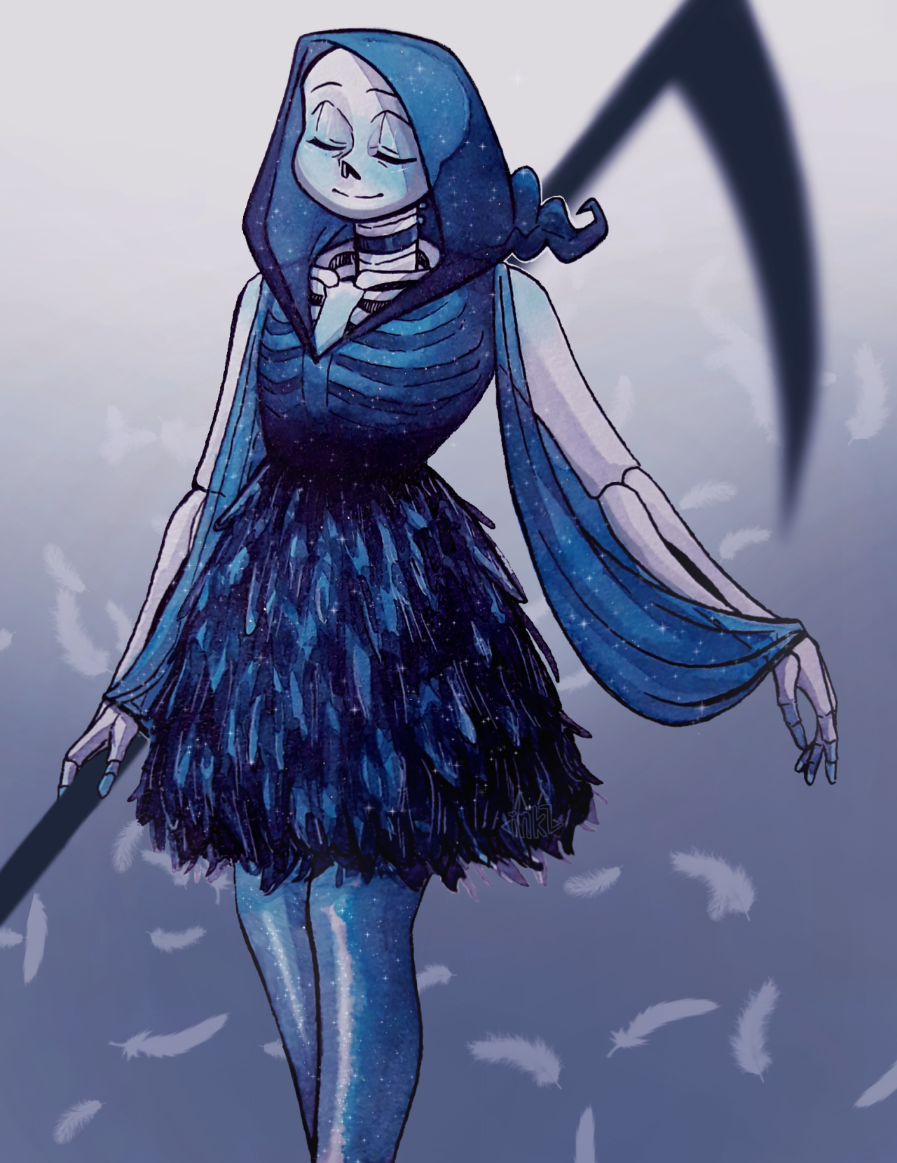 Screw it, reaper sans in a dress. by R1NSEANDREPEAT on DeviantArt