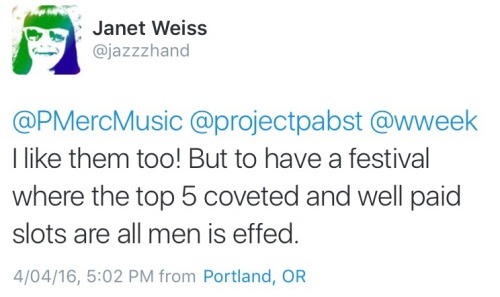 fortheloveofcorintucker:  Janet Weiss is an amazing feminist musician.   She’s great with conflict and handling her mistakes too….look up to this one kids.