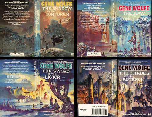 arianod: The Book of the New Sun by Gene Wolfe. Covers by Bruce Pennington.