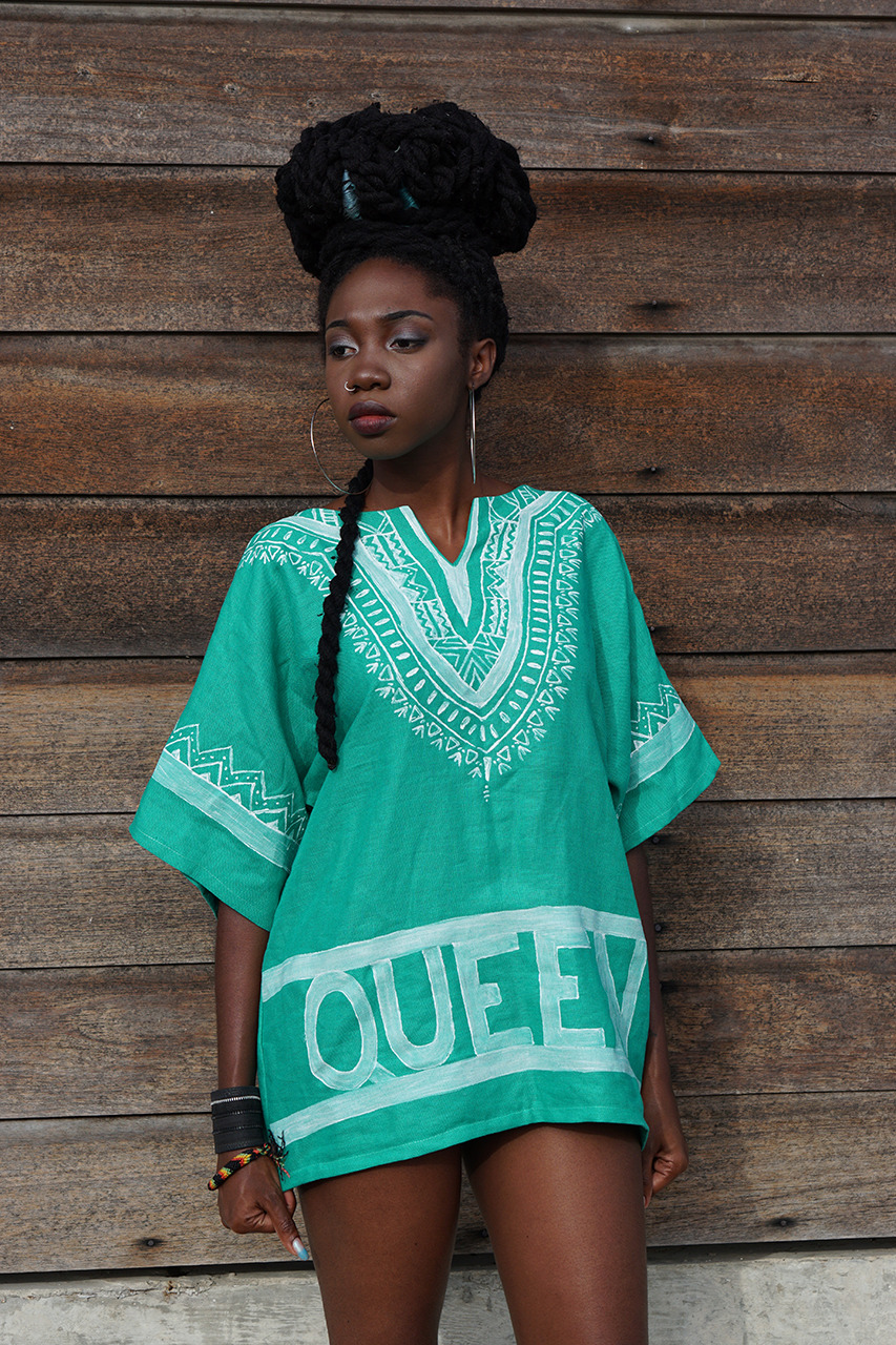 blackfashion:  Hand painted Dashiki by me &gt; available at etsy.com/shop/bykingkesiaKesia,
