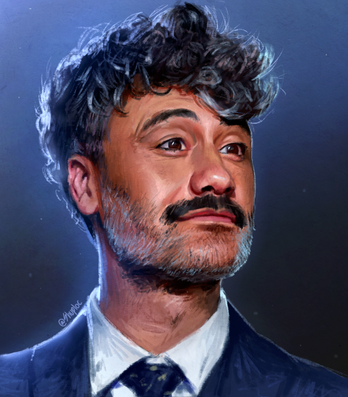 shuploc:Another Taika Waititi portrait (Final rendering and first initial sketch)