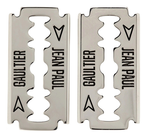 JEAN PAUL GAULTIERMETALLIC RAZOR BLADE EARRINGS