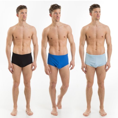 seriousunderwearcollectors:UNBRANDED BLACK, BLUE & PALE BLUE Y-FRONT BRIEFS 