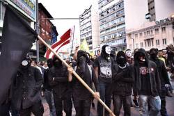 fuckyeahanarchopunk:  Maracana , Rio Brazil 30-06-2013the arrival of anarchists black Bloc Members to the Confederation Cup final match 