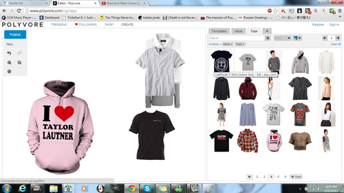 I was on polyvore and   yes   I ♥ Taylor Lautner you caught me