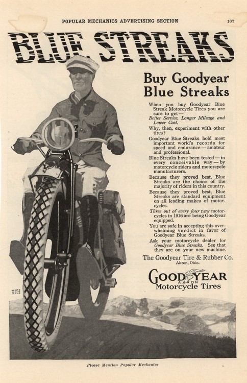 Goodyear tire ad from 1916